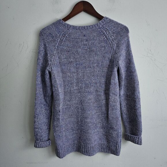 Gap Women’s Marled Long Sweater S Alpaca Wool Blend Oversized Gray Minimalist... - Picture 3 of 8